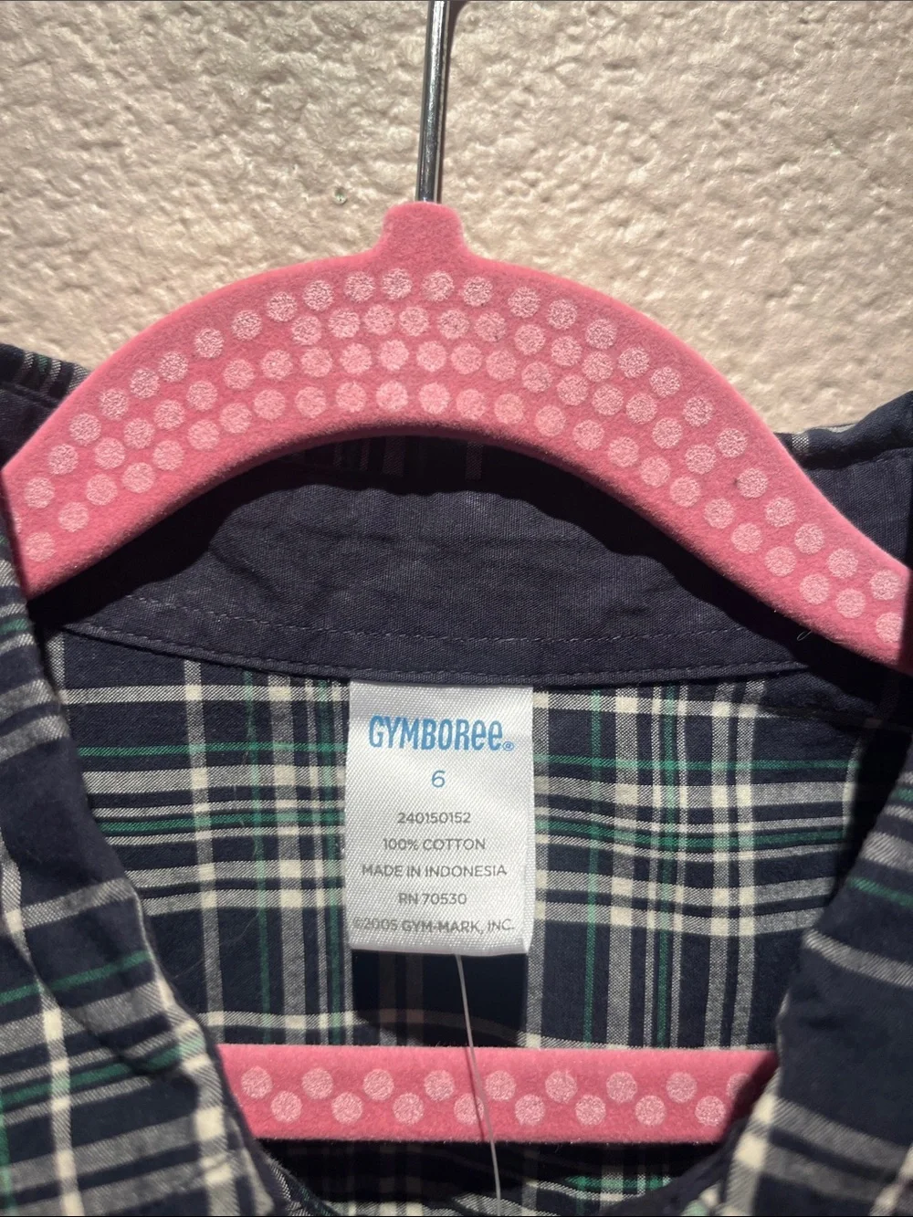 New Gymboree Boys Plaid Button Up Shirt Size 6 NWT 2005